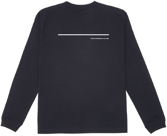 富士見グランド/座標前面横/Coordinate Long Tee (S002-005W03)発送まで10日ほどお時間を頂戴します