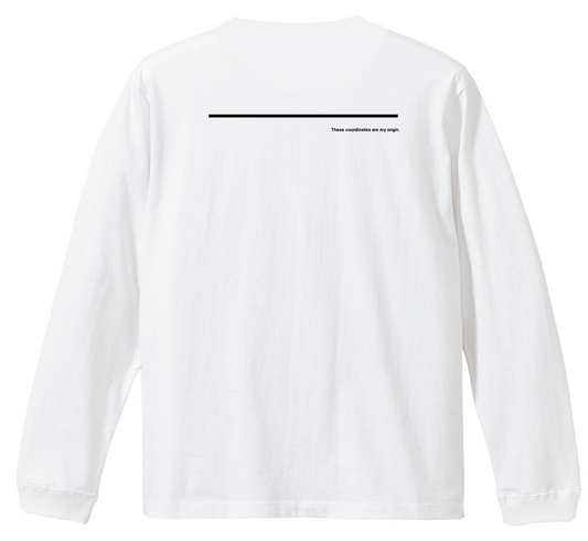 富士見グランド/座標前面縦/Coordinate Long Tee (S002-007W03)発送まで10日ほどお時間を頂戴します