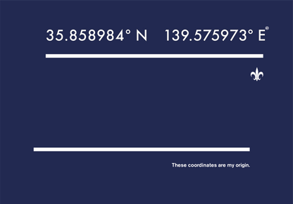 富士見グランド/座標前面横/Coordinate Long Tee (S002-005W03)発送まで10日ほどお時間を頂戴します