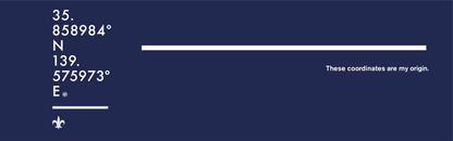 富士見グランド/座標前面縦/Coordinate Long Tee (S002-007W03)発送まで10日ほどお時間を頂戴します