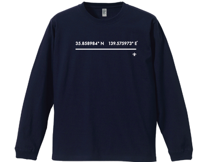 富士見グランド/座標前面横/Coordinate Long Tee (S002-005W03)発送まで10日ほどお時間を頂戴します