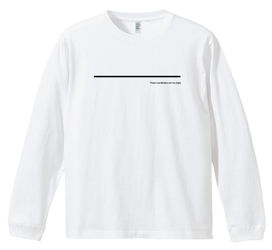 富士見グランド/座標背面縦/Coordinate Long Tee (S002-006W03)発送まで10日ほどお時間を頂戴します