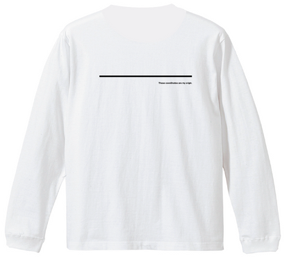 富士見グランド/座標前面横/Coordinate Long Tee (S002-005W03)発送まで10日ほどお時間を頂戴します
