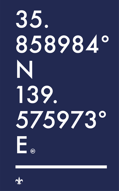 富士見グランド/座標背面縦/Coordinate Long Tee (S002-006W03)発送まで10日ほどお時間を頂戴します