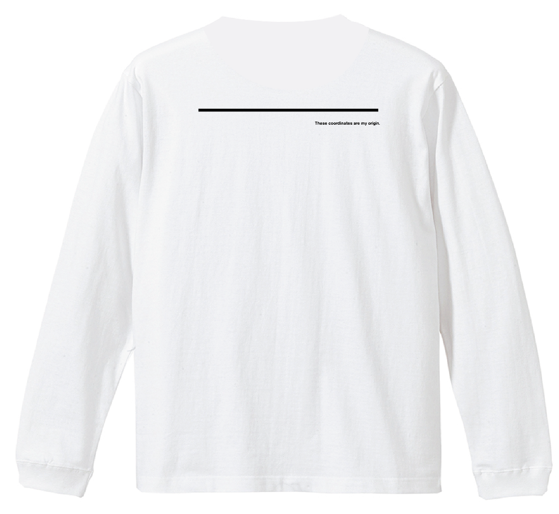 富士見グランド/座標前面縦/Coordinate Long Tee (S002-007W03)発送まで10日ほどお時間を頂戴します