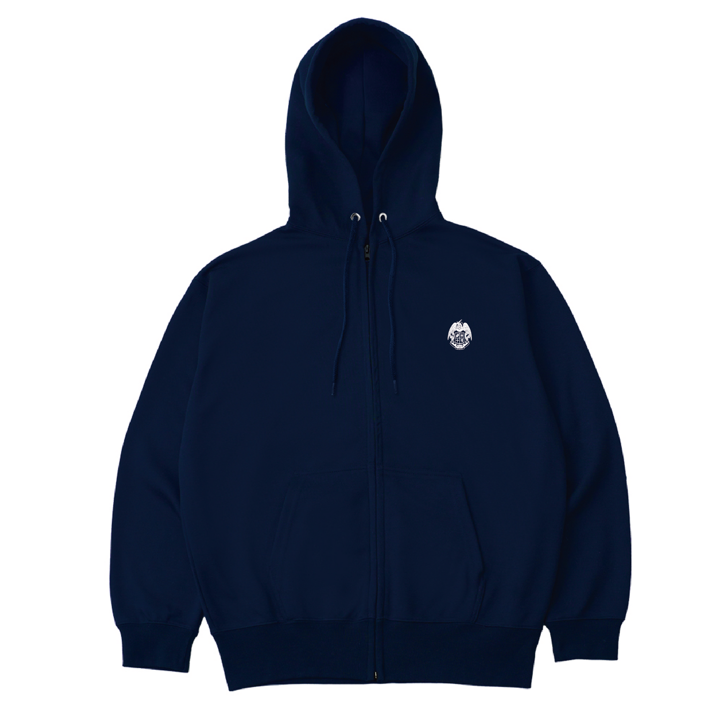 JOSHO KEIKO 'adelante gloria' Zip-Up Hoodie (Navy)