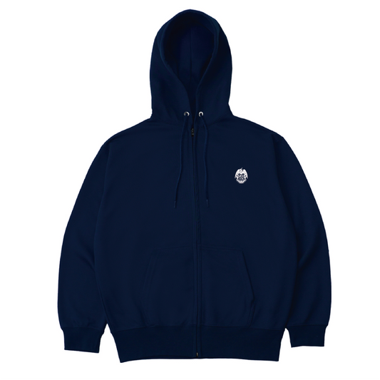 JOSHO KEIKO 'adelante gloria' Zip-Up Hoodie (Navy)