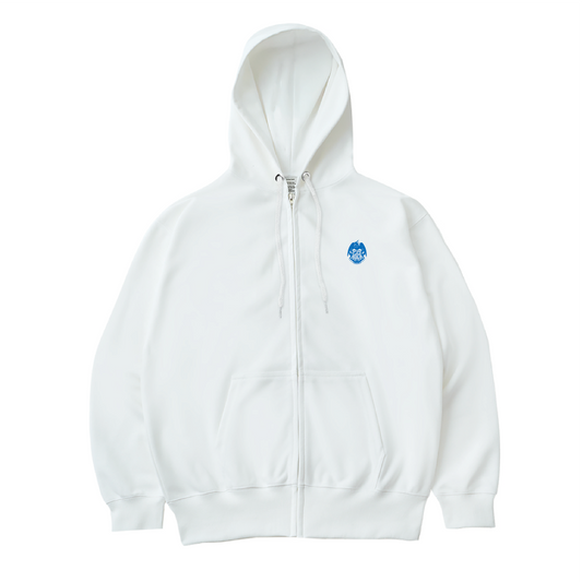 JOSHO KEIKO 'adelante gloria' Zip-Up Hoodie (White)