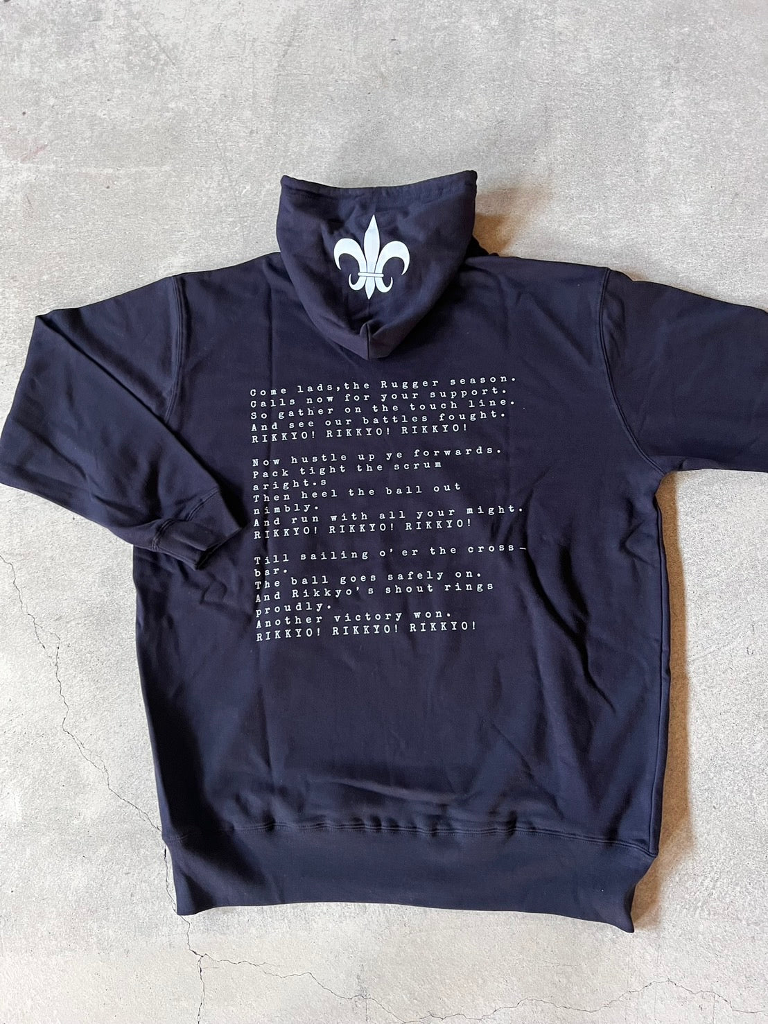 Rikkyo Rugby Club Song Hoodie (S002-002W11)　発送まで10日ほどお時間を頂戴します
