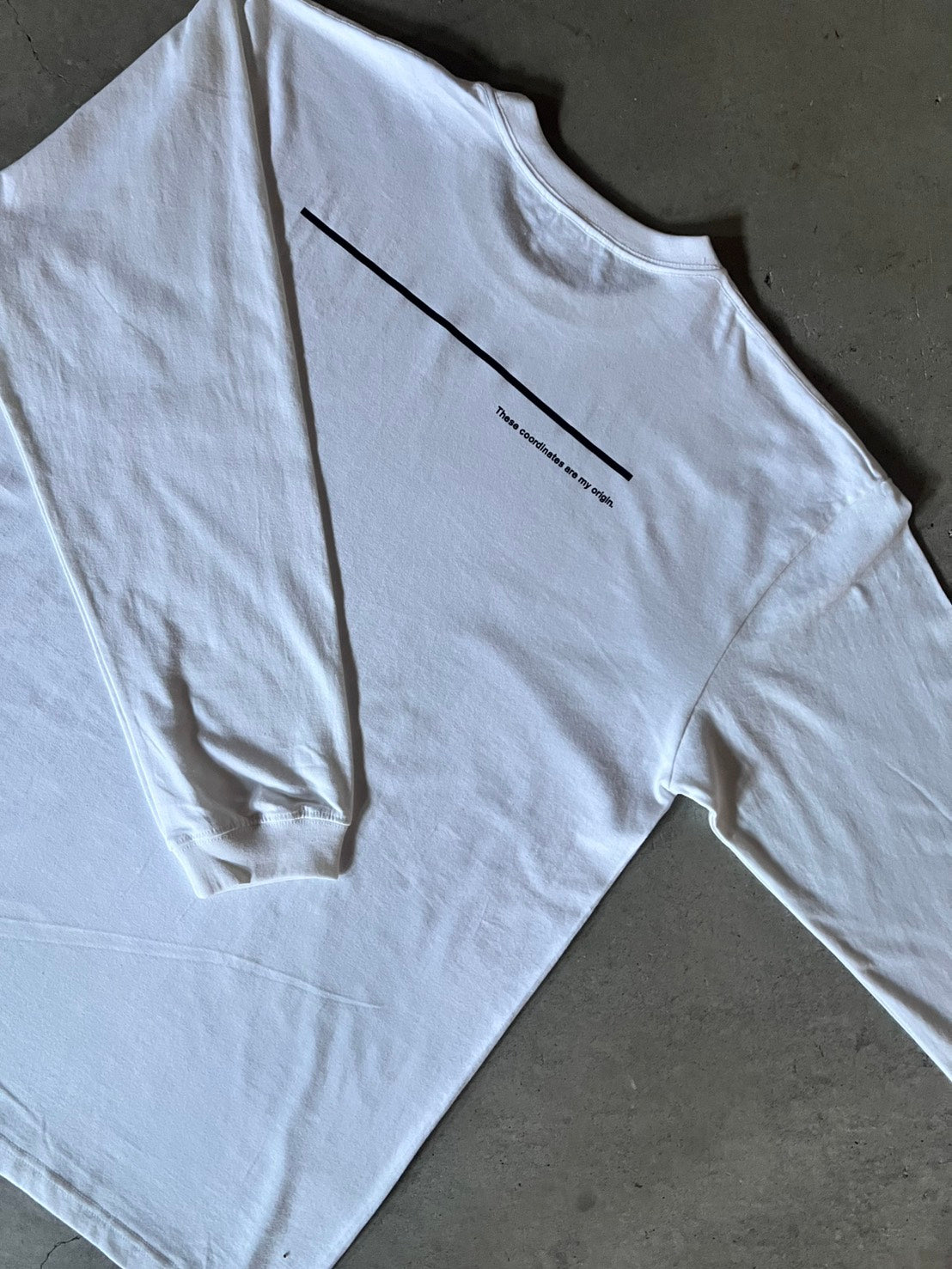 富士見グランド/座標前面縦/Coordinate Long Tee (S002-007W03)発送まで10日ほどお時間を頂戴します