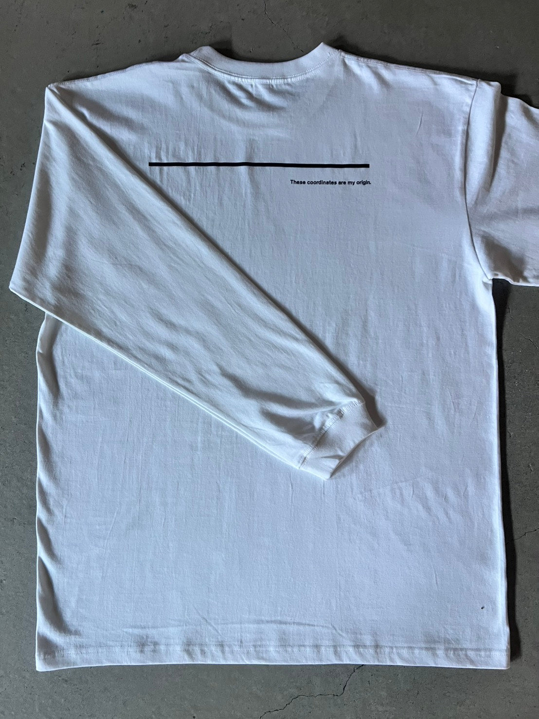 富士見グランド/座標前面縦/Coordinate Long Tee (S002-007W03)発送まで10日ほどお時間を頂戴します