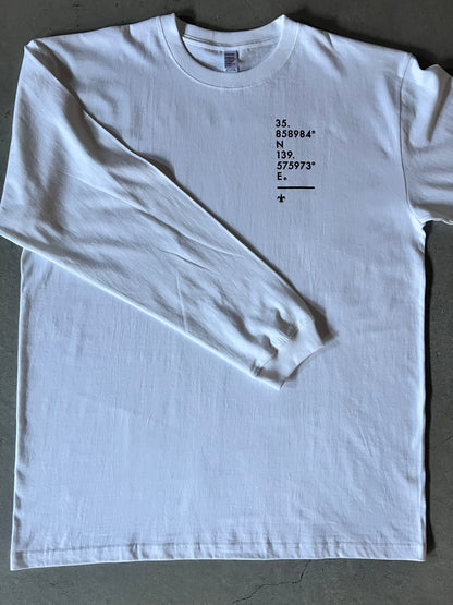 富士見グランド/座標前面縦/Coordinate Long Tee (S002-007W03)発送まで10日ほどお時間を頂戴します