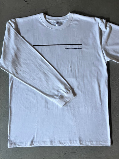 富士見グランド/座標背面縦/Coordinate Long Tee (S002-006W03)発送まで10日ほどお時間を頂戴します