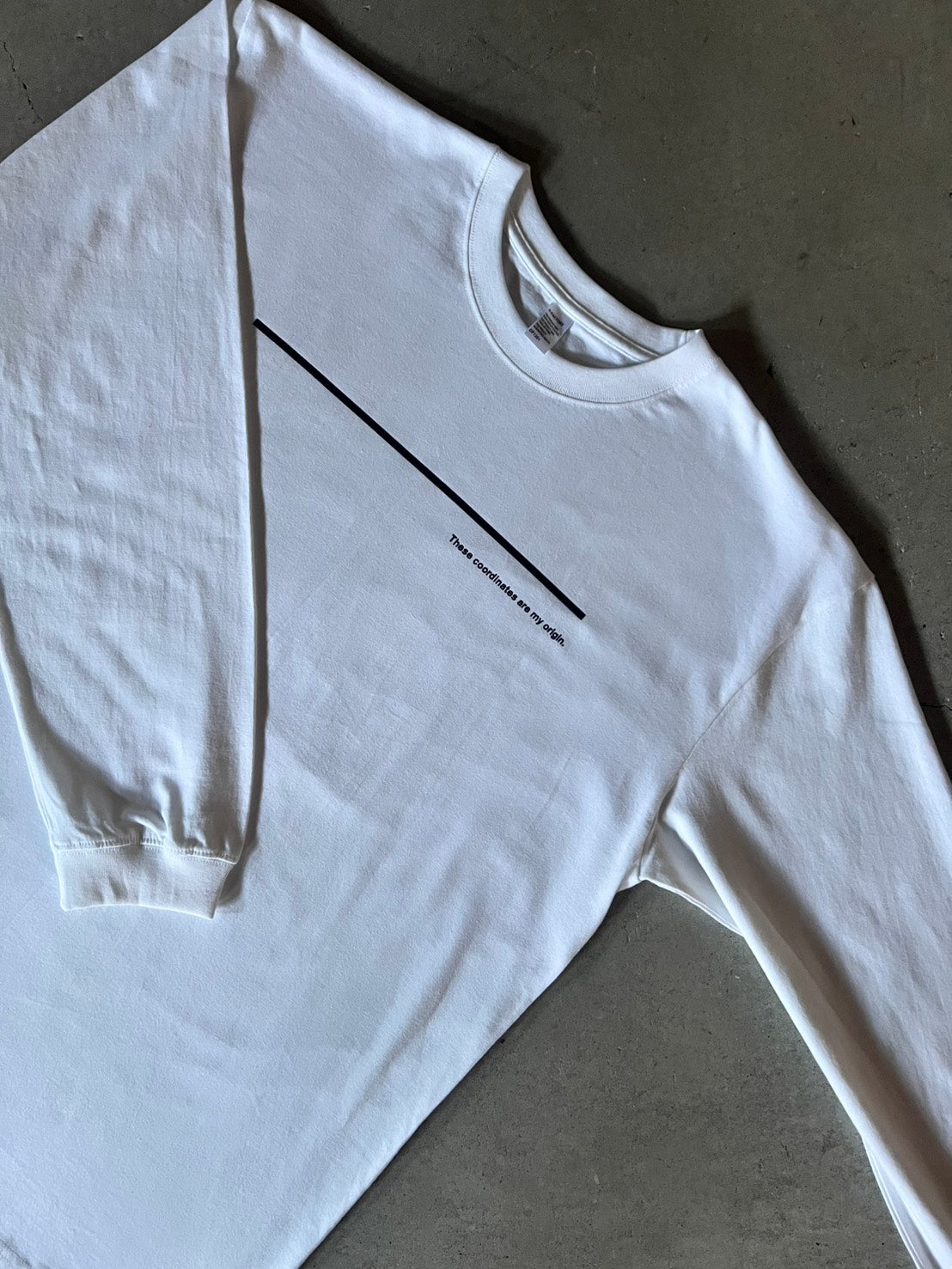 富士見グランド/座標背面縦/Coordinate Long Tee (S002-006W03)発送まで10日ほどお時間を頂戴します