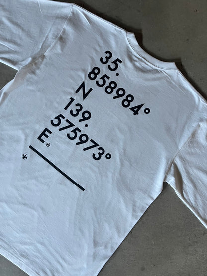 富士見グランド/座標背面縦/Coordinate Long Tee (S002-006W03)発送まで10日ほどお時間を頂戴します