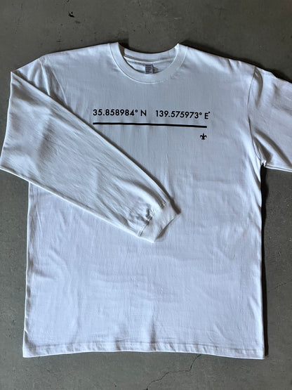 富士見グランド/座標前面横/Coordinate Long Tee (S002-005W03)発送まで10日ほどお時間を頂戴します