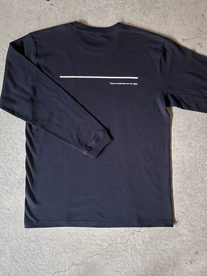 富士見グランド/座標前面横/Coordinate Long Tee (S002-005W03)発送まで10日ほどお時間を頂戴します