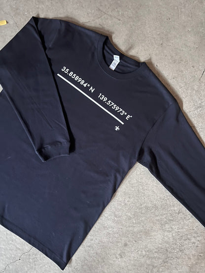 富士見グランド/座標前面横/Coordinate Long Tee (S002-005W03)発送まで10日ほどお時間を頂戴します