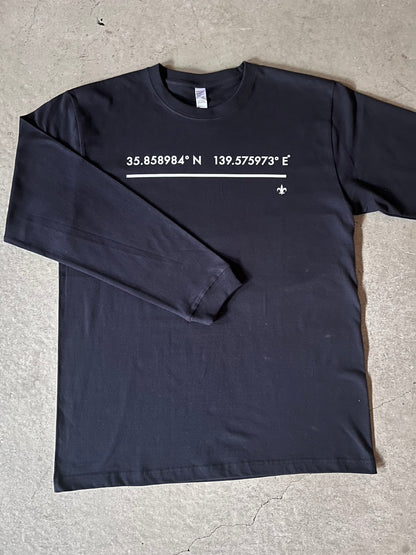 富士見グランド/座標前面横/Coordinate Long Tee (S002-005W03)発送まで10日ほどお時間を頂戴します