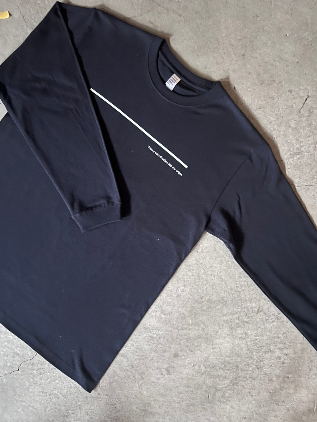 富士見グランド/座標背面縦/Coordinate Long Tee (S002-006W03)発送まで10日ほどお時間を頂戴します