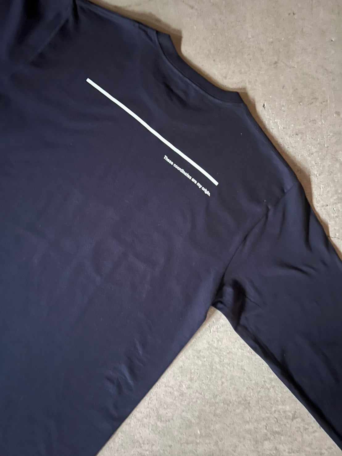 富士見グランド/座標前面縦/Coordinate Long Tee (S002-007W03)発送まで10日ほどお時間を頂戴します