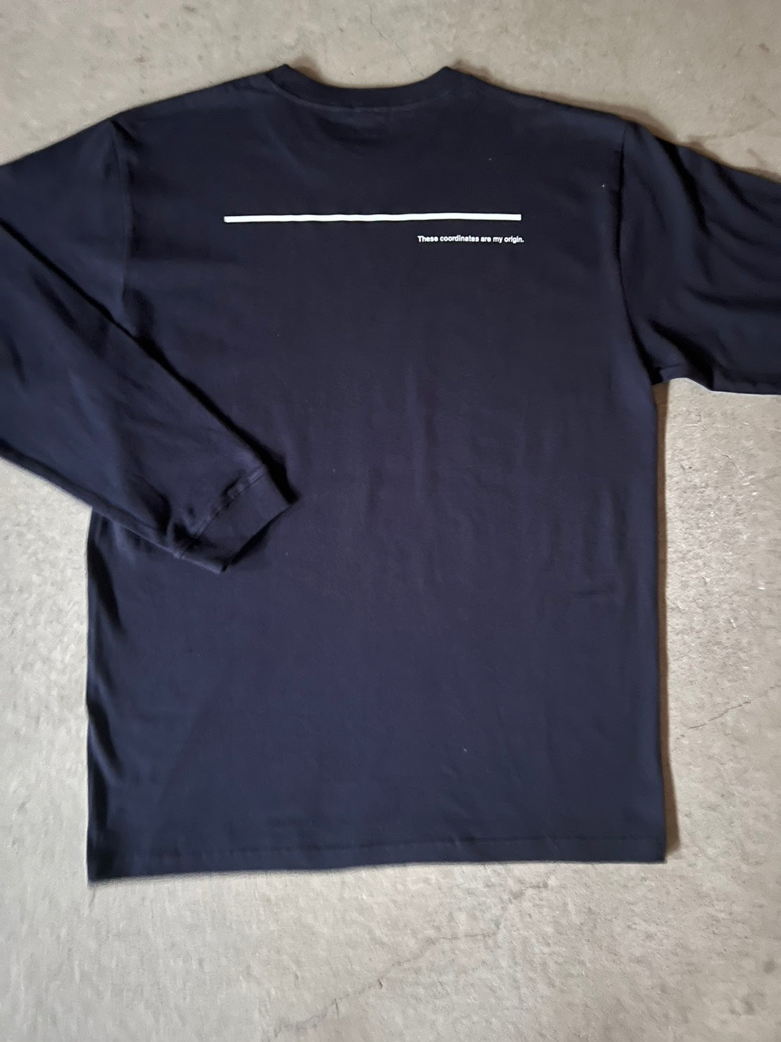 富士見グランド/座標前面縦/Coordinate Long Tee (S002-007W03)発送まで10日ほどお時間を頂戴します