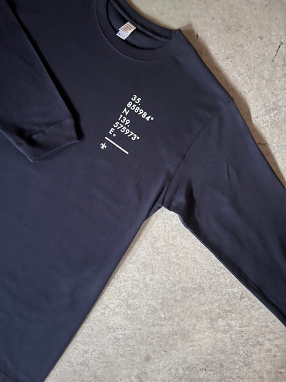 富士見グランド/座標前面縦/Coordinate Long Tee (S002-007W03)発送まで10日ほどお時間を頂戴します