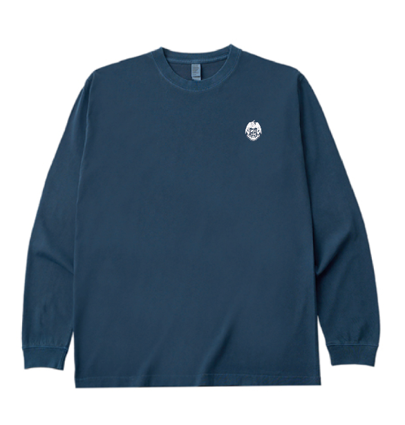'adelante gloria' Message Long Sleeve Tee (Navy)
