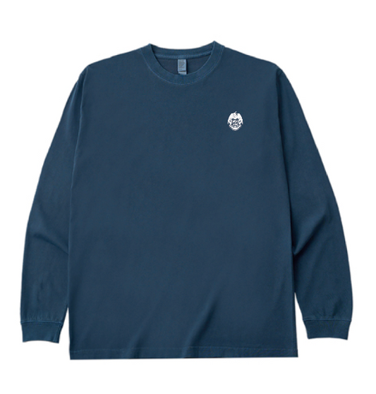 'adelante gloria' Message Long Sleeve Tee (Navy)
