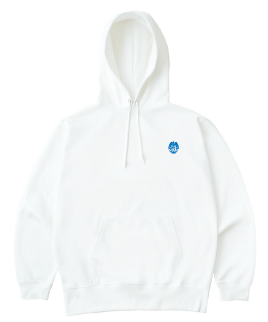 'adelante gloria' Message Pullover Hoodie (White)