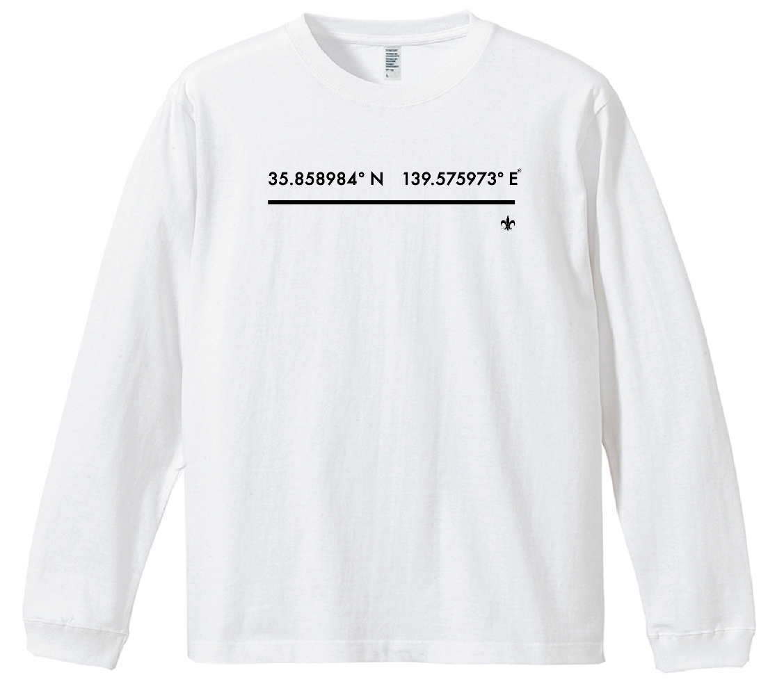 富士見グランド/座標前面横/Coordinate Long Tee (S002-005W03)発送まで10日ほどお時間を頂戴します