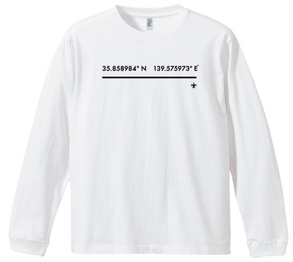 富士見グランド/座標前面横/Coordinate Long Tee (S002-005W03)発送まで10日ほどお時間を頂戴します