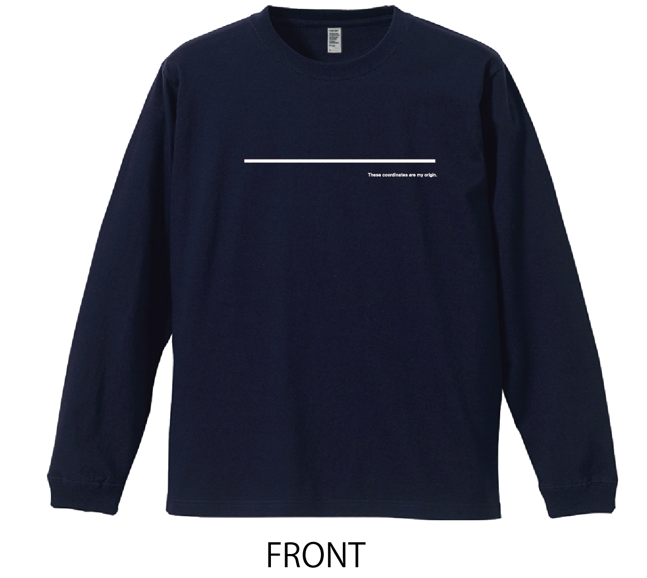 富士見グランド/座標背面縦/Coordinate Long Tee (S002-006W03)発送まで10日ほどお時間を頂戴します