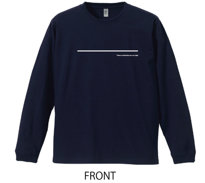 富士見グランド/座標背面縦/Coordinate Long Tee (S002-006W03)発送まで10日ほどお時間を頂戴します